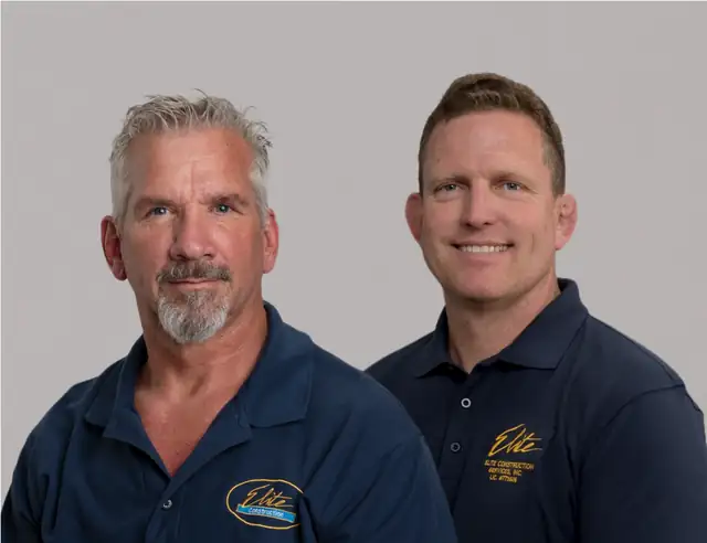 Headshots of Eric Lamascus and Craig Yates, owners of Elite Construction in Santa Cruz, CA